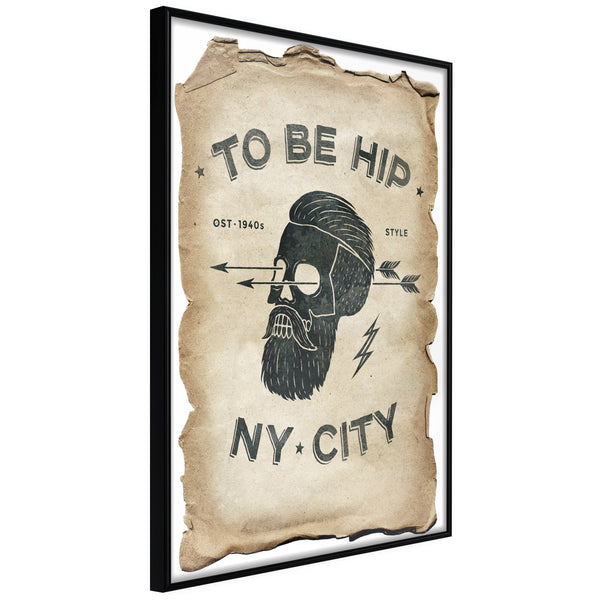 Poster - Hipster  - zwart