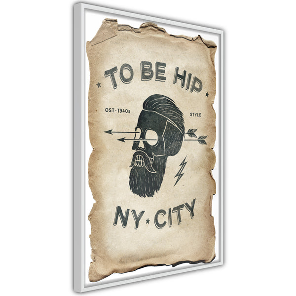Poster - Hipster  - wit