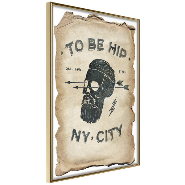 Poster - Hipster  - goud