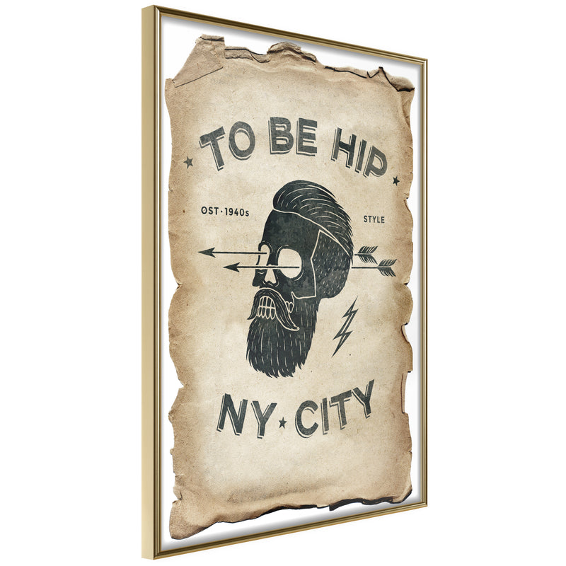 Poster - Hipster  - goud