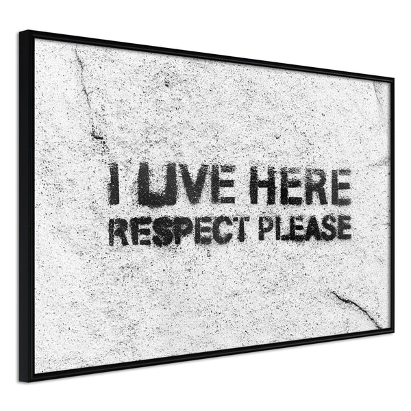 Poster - Respect  - zwart