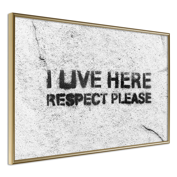 Poster - Respect  - goud