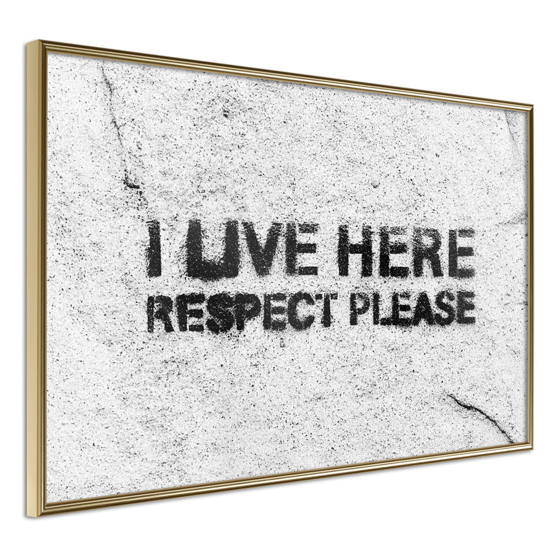 Poster - Respect  - goud