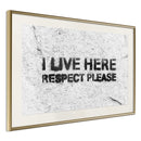 Poster - Respect  - goud passepartout