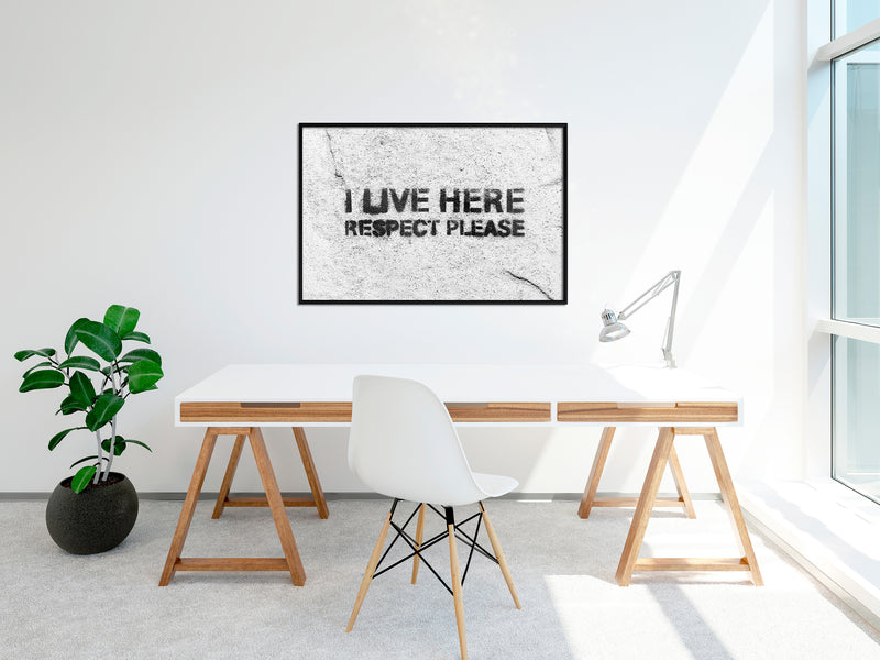 Poster - Respect  - zwart
