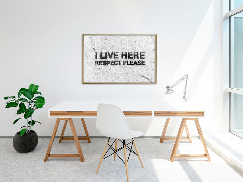 Poster - Respect  - goud