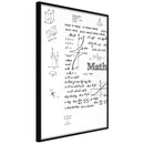 Poster - Math Formulas  - zwart