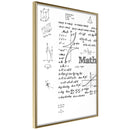 Poster - Math Formulas  - goud
