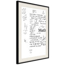 Poster - Math Formulas  - zwart passepartout