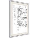 Poster - Math Formulas  - wit passepartout