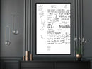 Poster - Math Formulas  - zwart