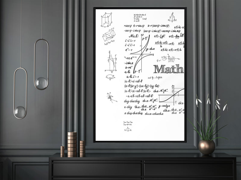 Poster - Math Formulas  - zwart