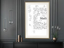 Poster - Math Formulas  - goud passepartout