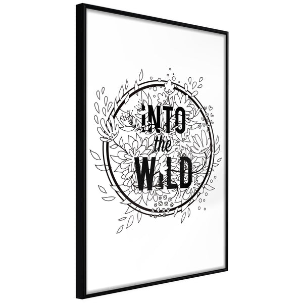 Poster - Connect with Nature  - zwart