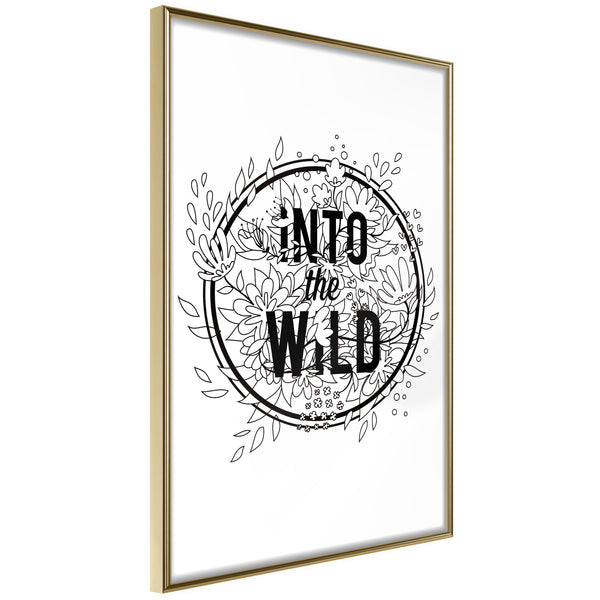 Poster - Connect with Nature  - goud