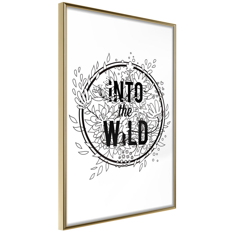 Poster - Connect with Nature  - goud