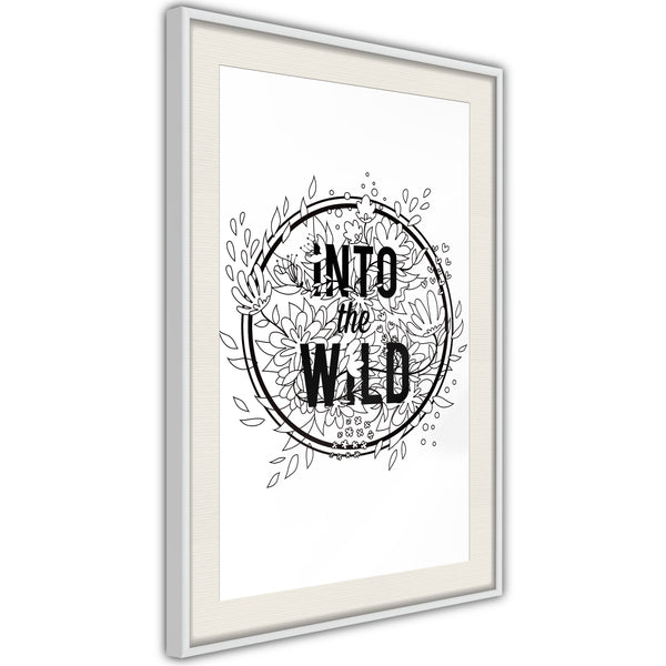 Poster - Connect with Nature  - wit passepartout