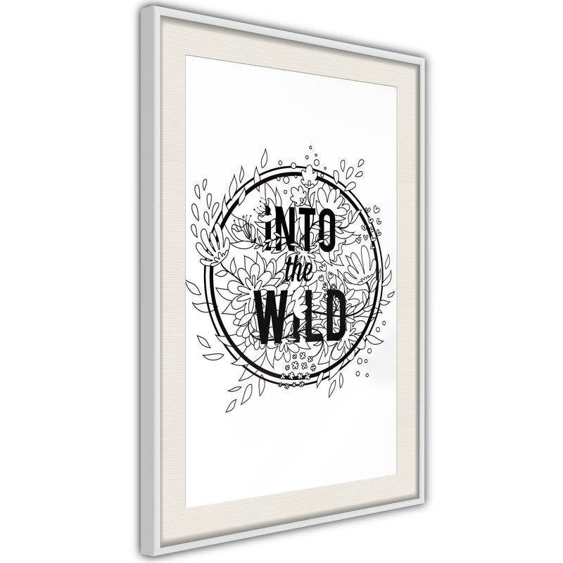 Poster - Connect with Nature  - wit passepartout