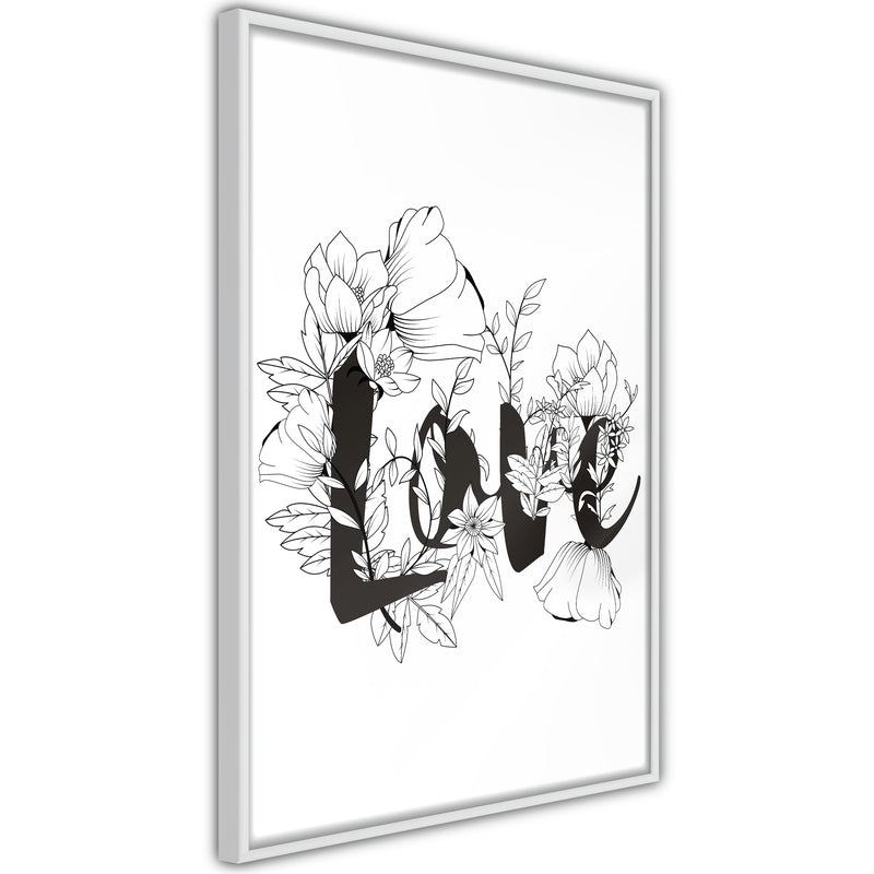 Poster - Blossoming Love  - wit
