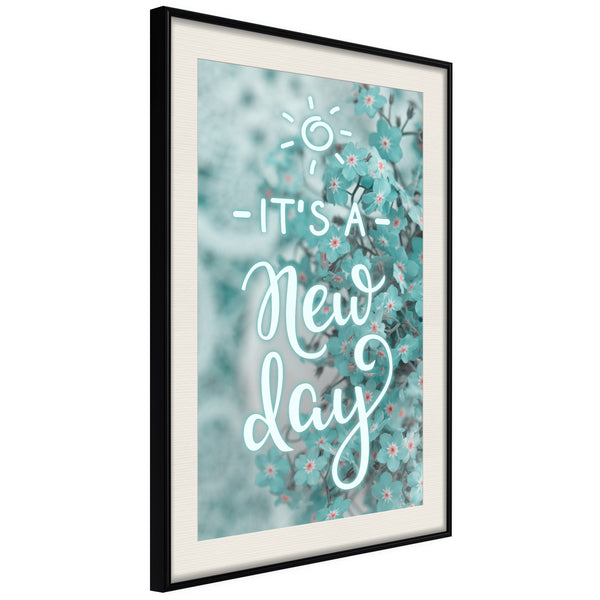 Poster - New Day  - zwart passepartout