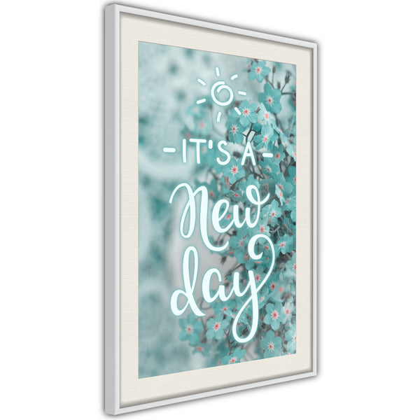 Poster - New Day  - wit passepartout