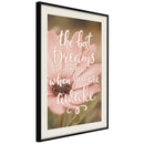 Poster - The Best Dreams  - zwart passepartout