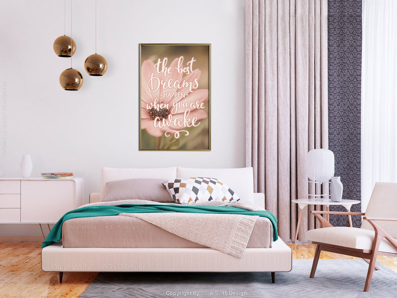 Poster - The Best Dreams  - goud