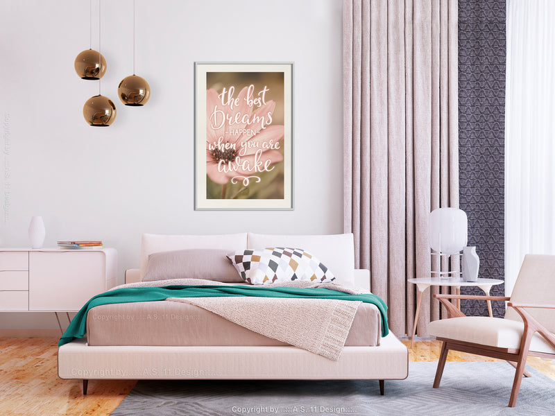 Poster - The Best Dreams  - wit passepartout