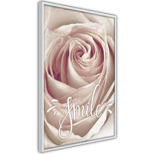 Poster - Rose with a Message   - wit