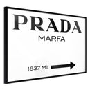 Poster - Prada (White)  - zwart