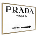 Poster - Prada (White)  - goud
