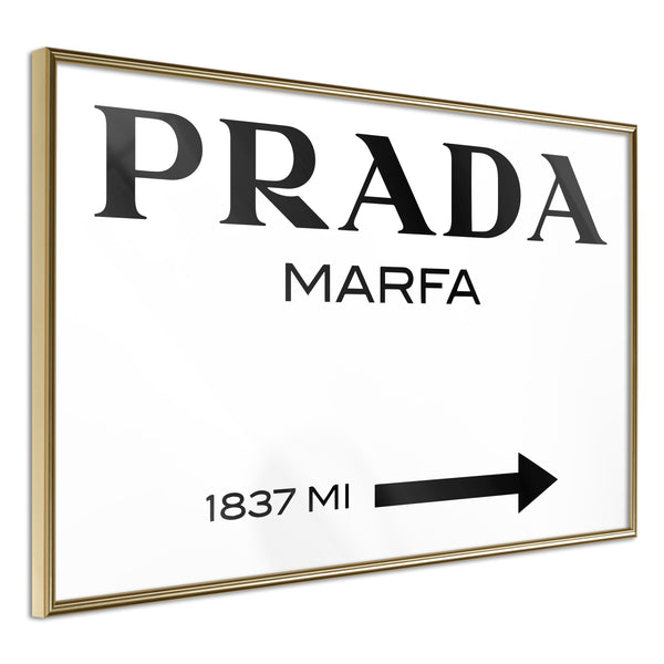 Poster - Prada (White)  - goud