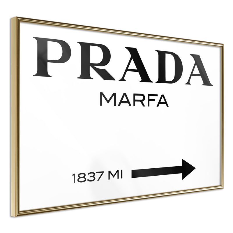 Poster - Prada (White)  - goud