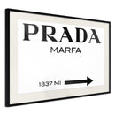 Poster - Prada (White)  - zwart passepartout