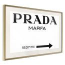 Poster - Prada (White)  - goud passepartout
