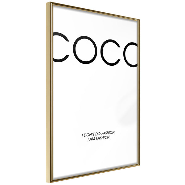 Poster - I Am Fashion  - goud