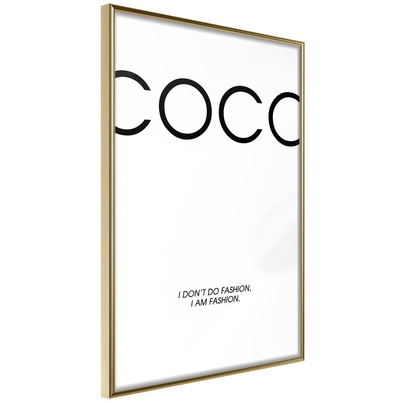 Poster - I Am Fashion  - goud