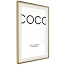 Poster - I Am Fashion  - goud passepartout