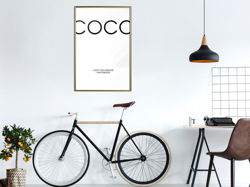 Poster - I Am Fashion  - goud