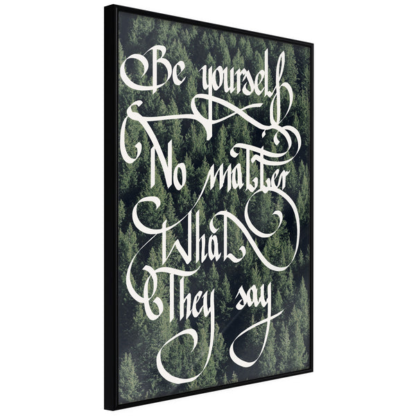 Poster - Be Yourself  - zwart