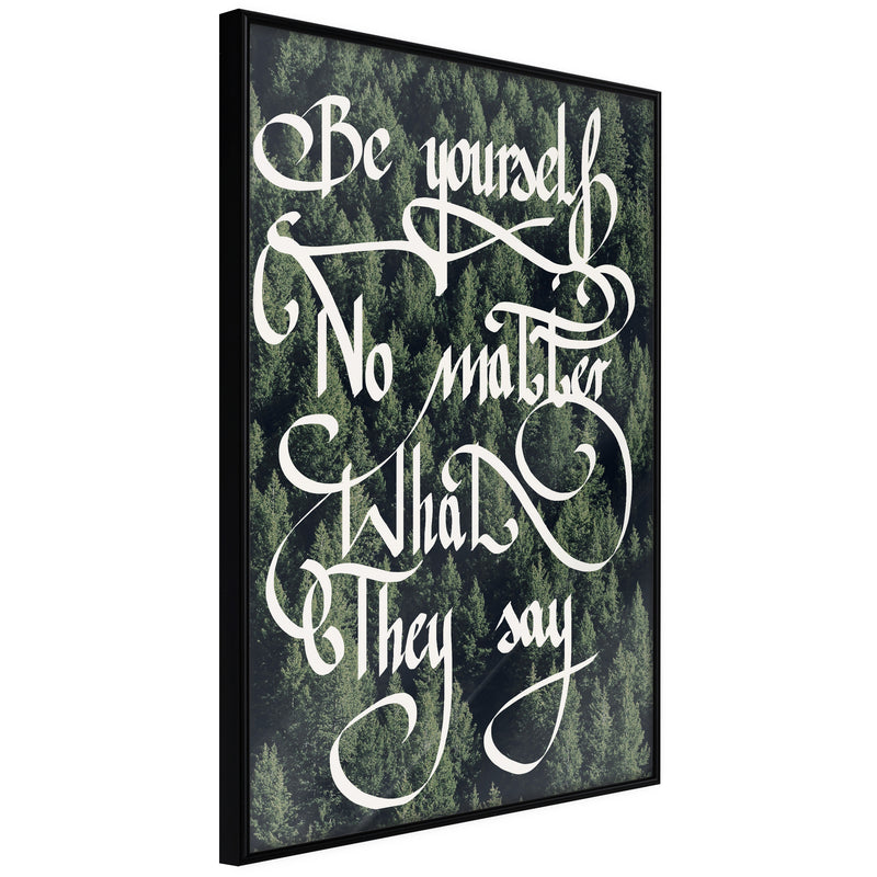 Poster - Be Yourself  - zwart