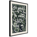 Poster - Be Yourself  - zwart passepartout