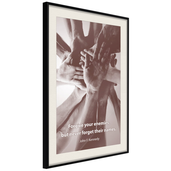 Poster - Hands  - zwart passepartout