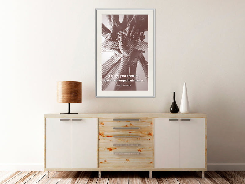 Poster - Hands  - wit passepartout