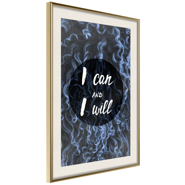 Poster - Decisiveness  - goud passepartout
