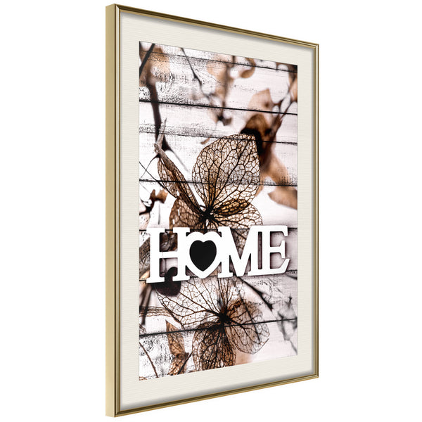 Poster - Family Home  - goud passepartout