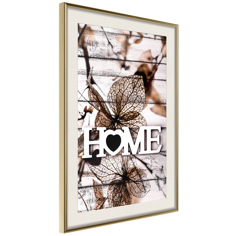 Poster - Family Home  - goud passepartout