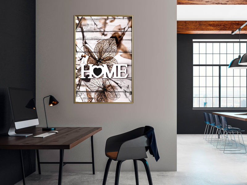 Poster - Family Home  - goud