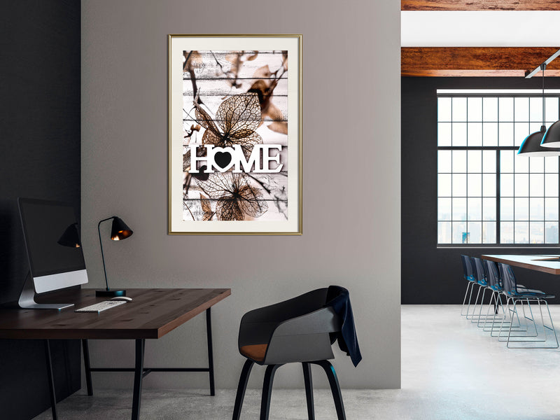 Poster - Family Home  - goud passepartout