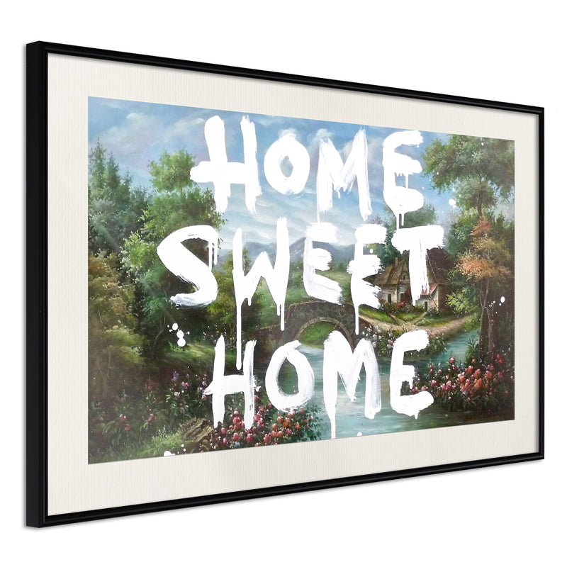 Poster - There's No Place Like Home  - zwart passepartout
